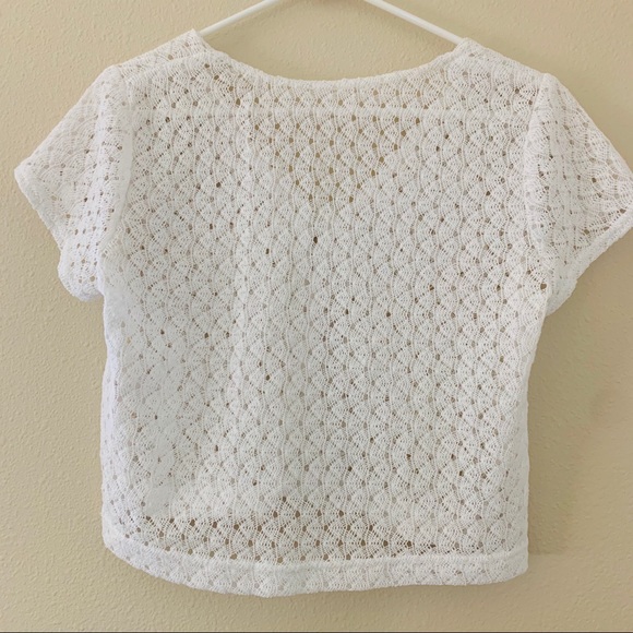 White Tie Textured Top - Picture 2 of 4